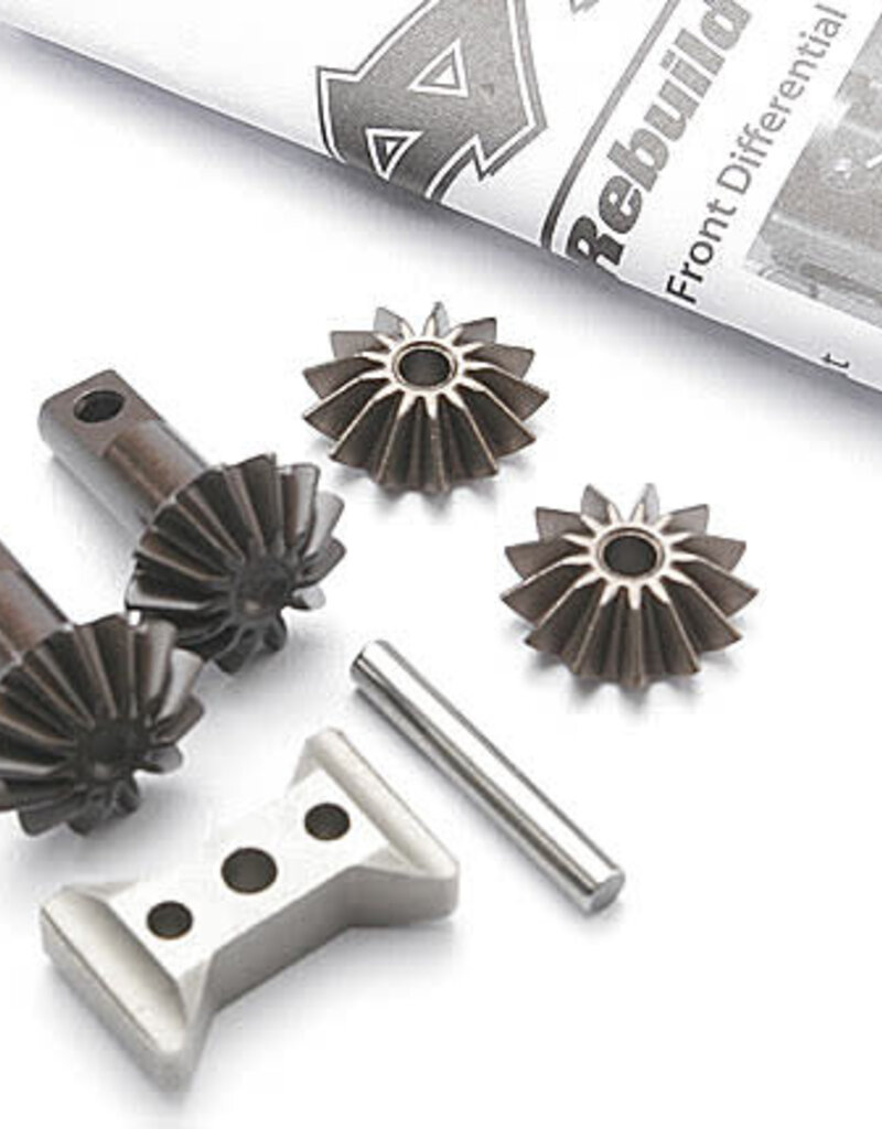 Traxxas 5382x Gear set, differential (output gears (2)/ spider gears (2)/ spider gear shaft/ diff carrier support)