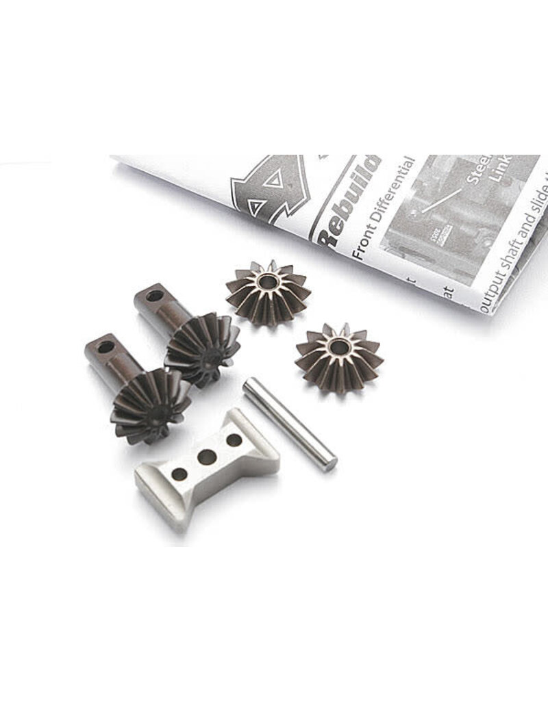Traxxas 5382x Gear set, differential (output gears (2)/ spider gears (2)/ spider gear shaft/ diff carrier support)