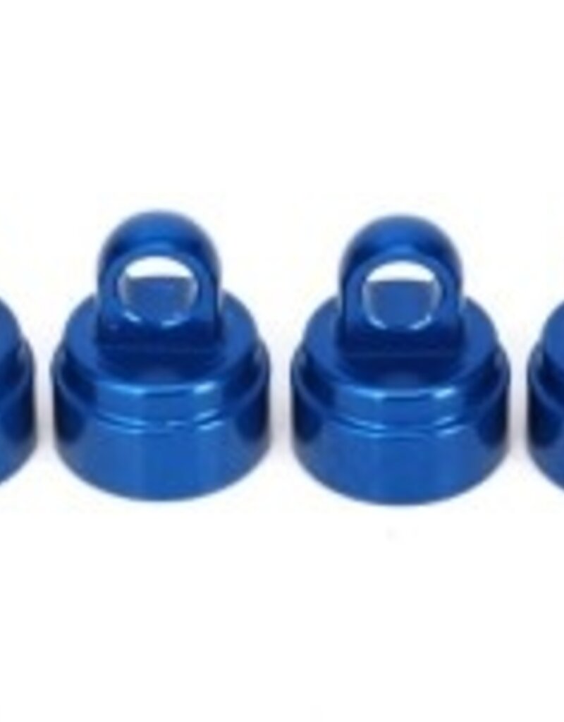 Traxxas 3767a Shock caps, aluminum (blue-anodized) (4) (fits all Ultra Shocks)