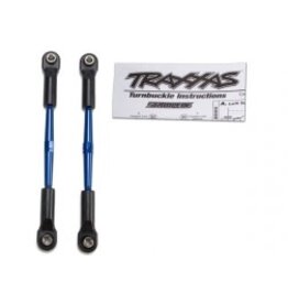 Traxxas 2336a Turnbuckles, aluminum (blue-anodized), toe links, 61mm (2) (assembled w/ rod ends & hollow balls) (fits Stampede ) (requires 5mm aluminum wrench #5477)