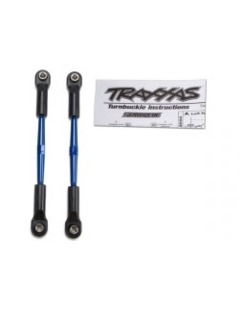 Traxxas 2336a Turnbuckles, aluminum (blue-anodized), toe links, 61mm (2) (assembled w/ rod ends & hollow balls) (fits Stampede ) (requires 5mm aluminum wrench #5477)