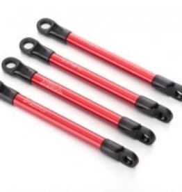 Traxxas 7118x Push rods, aluminum (red-anodized) (4) (assembled with rod ends)