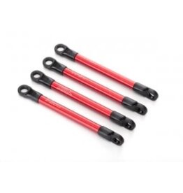 Traxxas 7118x Push rods, aluminum (red-anodized) (4) (assembled with rod ends)
