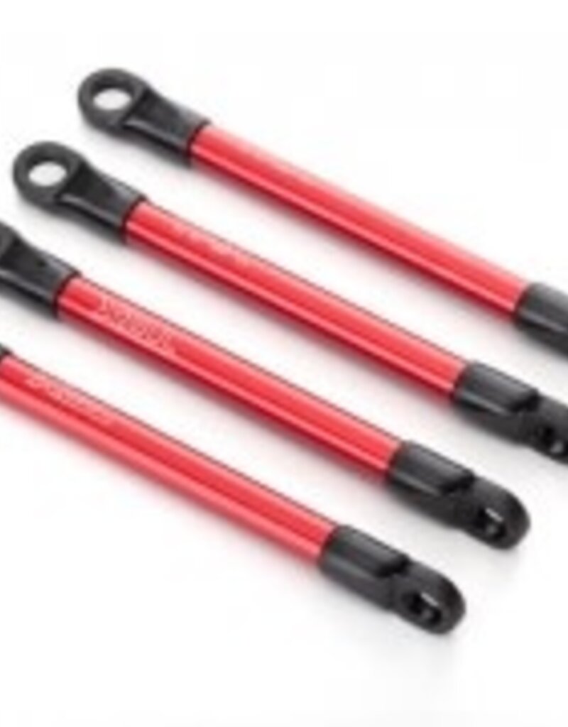 Traxxas 7118x Push rods, aluminum (red-anodized) (4) (assembled with rod ends)