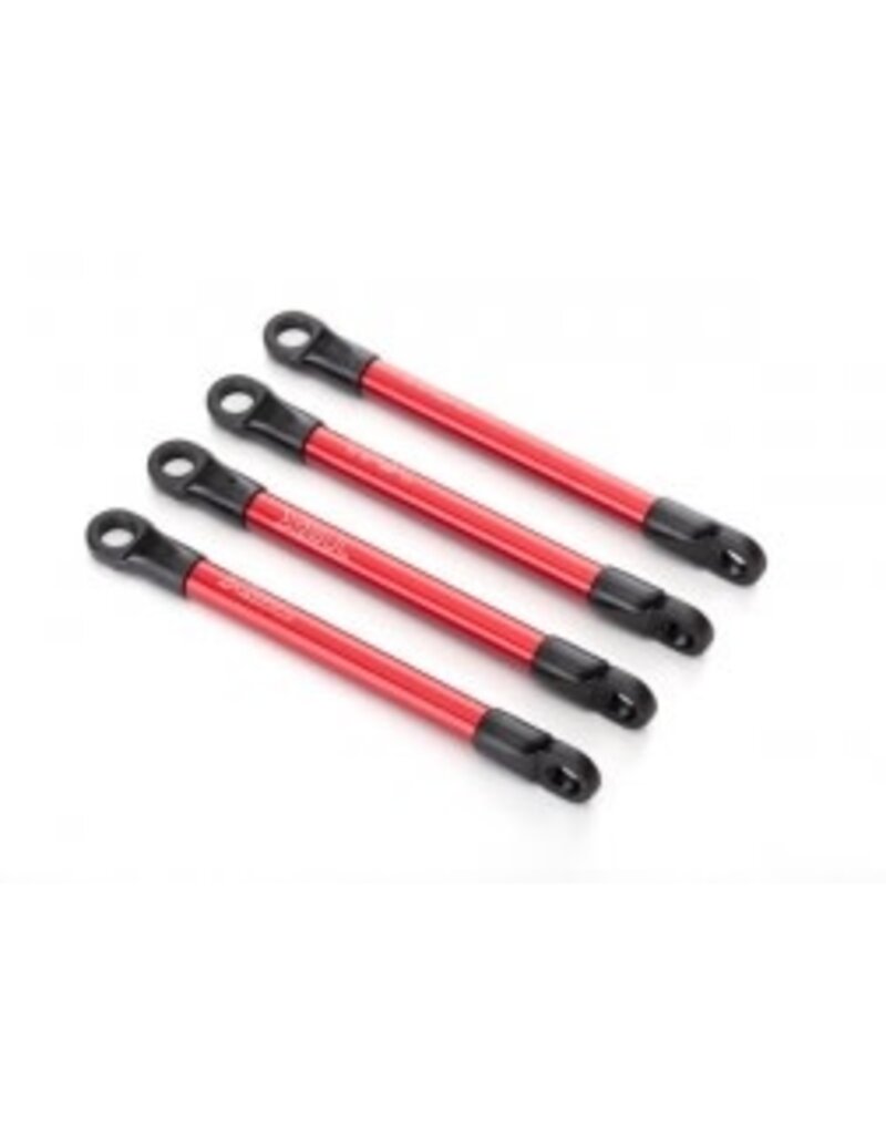 Traxxas 7118x Push rods, aluminum (red-anodized) (4) (assembled with rod ends)