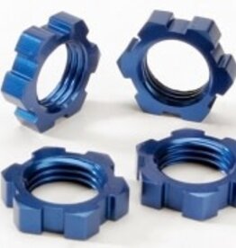 Traxxas 5353 Wheel nuts, splined, 17mm (blue-anodized) (4)