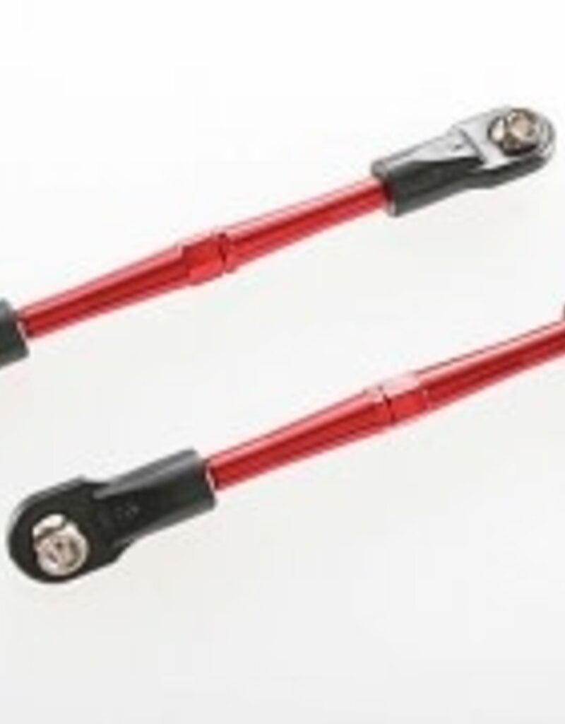 Traxxas 3139x Turnbuckles, aluminum (red-anodized), toe links, 59mm (2) (assembled with rod ends & hollow balls) (requires 5mm aluminum wrench #5477)