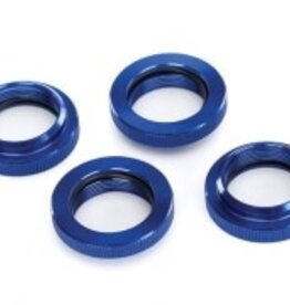 Traxxas 7767 Spring retainer (adjuster), blue-anodized aluminum, GTX shocks (4) (assembled with o-ring)