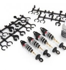 Traxxas 5862 Big Bore shocks (hard-anodized & PTFE-coated T6 aluminum) (assembled with TiN shafts and springs) (front & rear) (4)