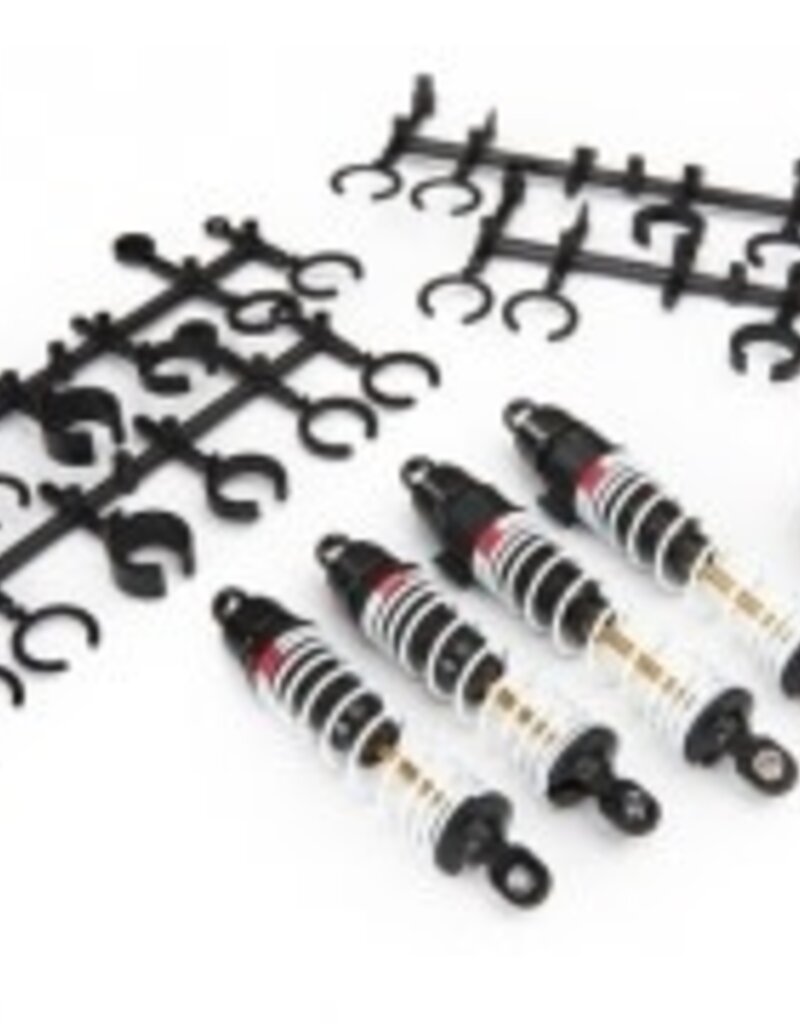 Traxxas 5862 Big Bore shocks (hard-anodized & PTFE-coated T6 aluminum) (assembled with TiN shafts and springs) (front & rear) (4)