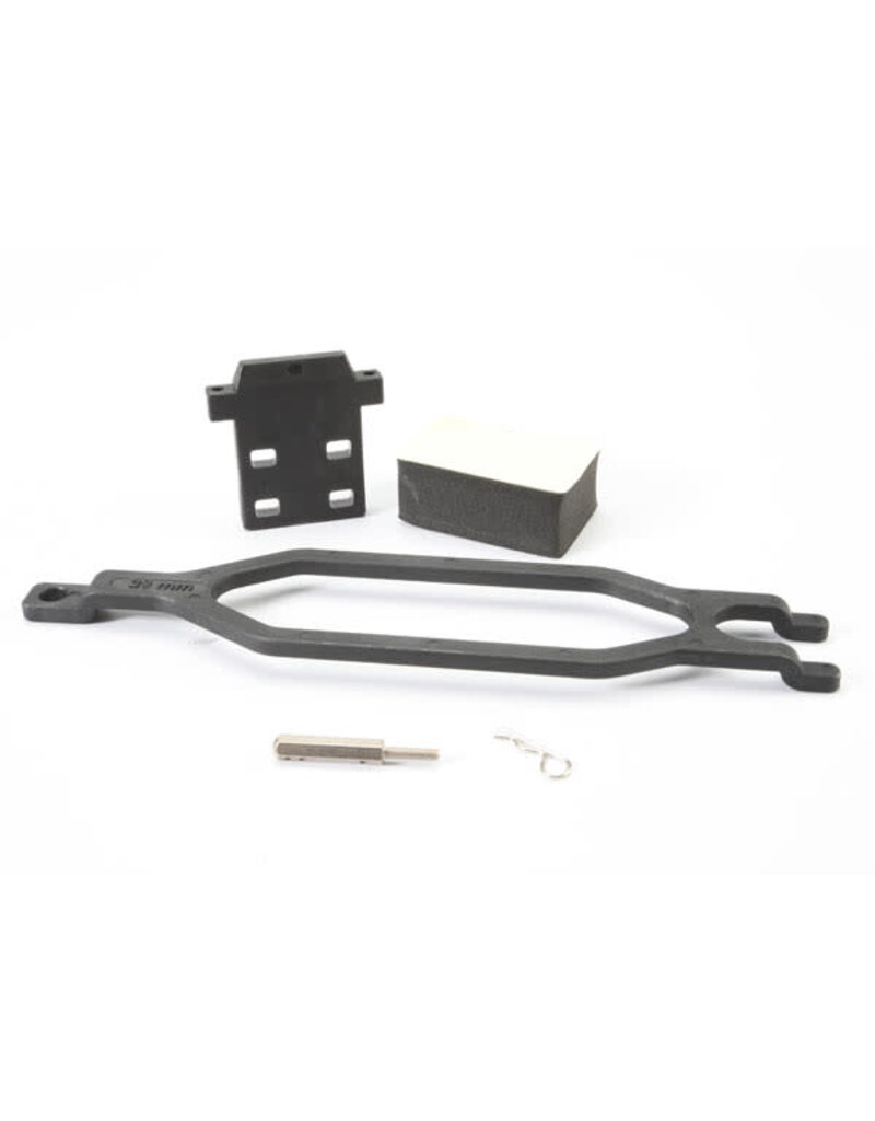 Traxxas 5827x Hold down, battery/ hold down retainer/ battery post/ foam spacer/ angled body clip (allows for installation of taller, multi-cell batteries)