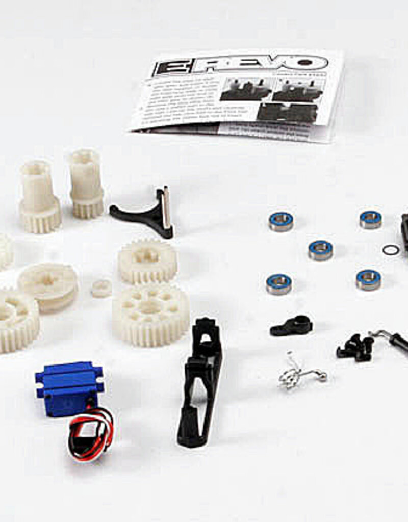 Traxxas 5692 Two speed conversion kit (E-Revo ) (includes wide and close ratio first gear sets, sub-micro servo, and linkage) (Requires 3 channel transmitter)
