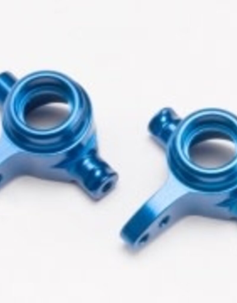 Traxxas 6837x Steering blocks, 6061-T6 aluminum (blue-anodized), left & right