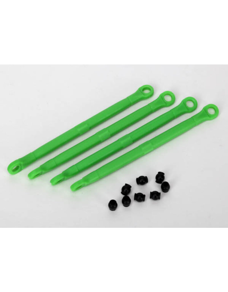 Traxxas 7138g Toe link, front & rear (molded composite) (green) (4)/ hollow balls (8)