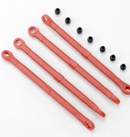 Traxxas 7138 Toe link, front & rear (molded composite) (red) (4)/ hollow balls (8)