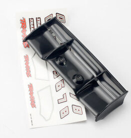 Traxxas 7122 Wing, 1/16 E-Revo (black)/ decal sheet