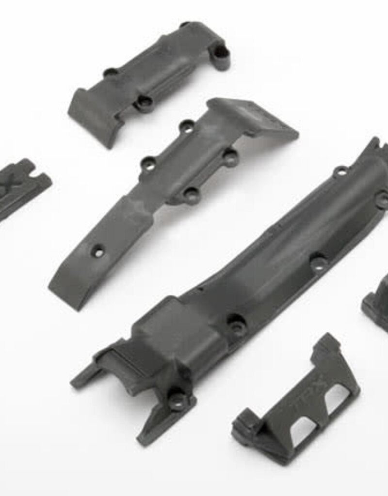 Traxxas 7037 Skidplate set, front (1)/ rear (1)/ transmission (1)/ steering servo guards (2) / steering servo cover plate (1)