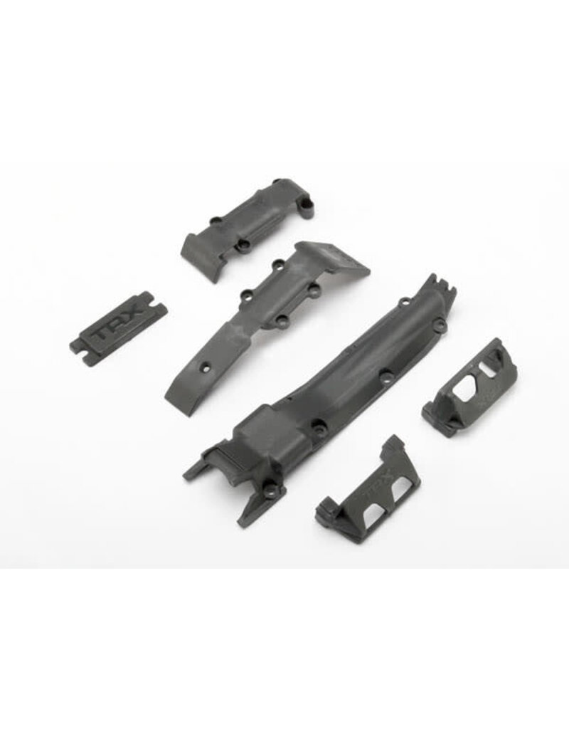 Traxxas 7037 Skidplate set, front (1)/ rear (1)/ transmission (1)/ steering servo guards (2) / steering servo cover plate (1)
