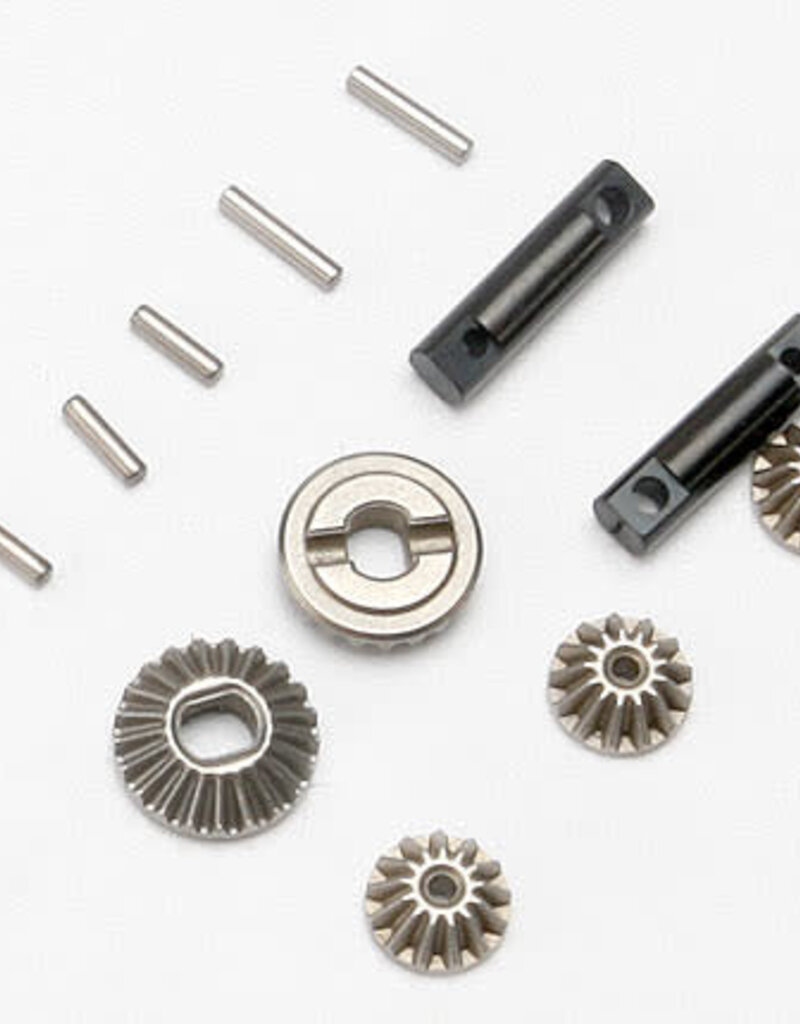 Traxxas 7082 Gear set, differential (output gears (2)/ spider gears (3))/ differential output shafts (2)/ 1.5x6mm pin (3)/ 1.5x8mm pin (2)