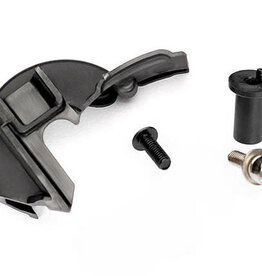 Traxxas 7077r Cover, gear/ motor mount hinge post/ 3x10mm CS with split and flat washers (1)/ 3x8mm BCS (1)