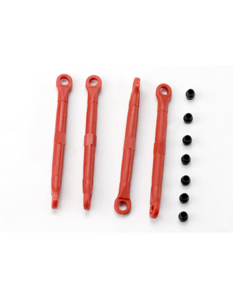 Traxxas 7038 - Toe link, front & rear (molded composite) (red) (4)/ hollow balls (8)