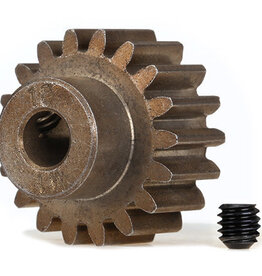 Traxxas 6491x Gear, 18-T pinion (1.0 metric pitch) (fits 5mm shaft)/ set screw (for use only with steel spur gears)