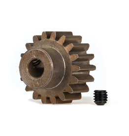 Traxxas 6491x Gear, 18-T pinion (1.0 metric pitch) (fits 5mm shaft)/ set screw (for use only with steel spur gears)