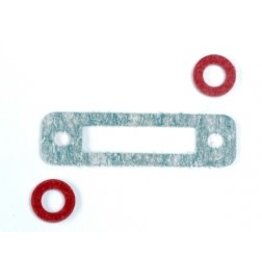 Traxxas 3156 Exhaust header gasket (1)/ gaskets, pressure fitting (2) (for side exhaust engines only)