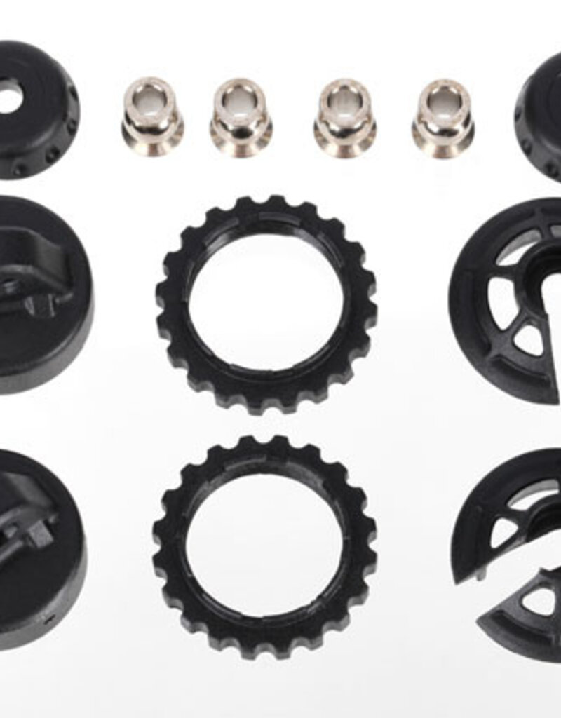Traxxas 7468 Caps and spring retainers, GTR long/xx-long shock (upper cap (2)/ hollow balls (4)/ bottom cap (2)/ upper retainer (2)/ lower retainer (2))