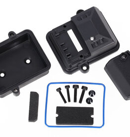 Traxxas 7424 Box, receiver (sealed)/ foam pads/ 2.5x12mm CS (2)/ 3x6mm CS (2)/ 3x12mm BCS (2)