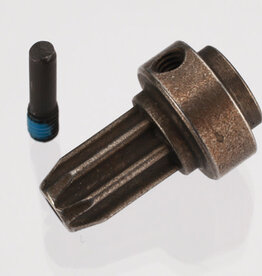 Traxxas 6888X Drive hub, front, hardened steel (1)/ screw pin (1)
