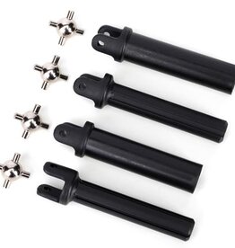 Traxxas 6850x Half shafts, heavy duty (external splined (2)/ internal splined (2))/ metal u-joints (4)