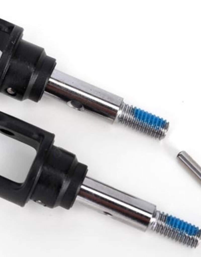 Traxxas 6854x Stub axles, front, heavy duty (2)/ yokes (2)/ pins (4)