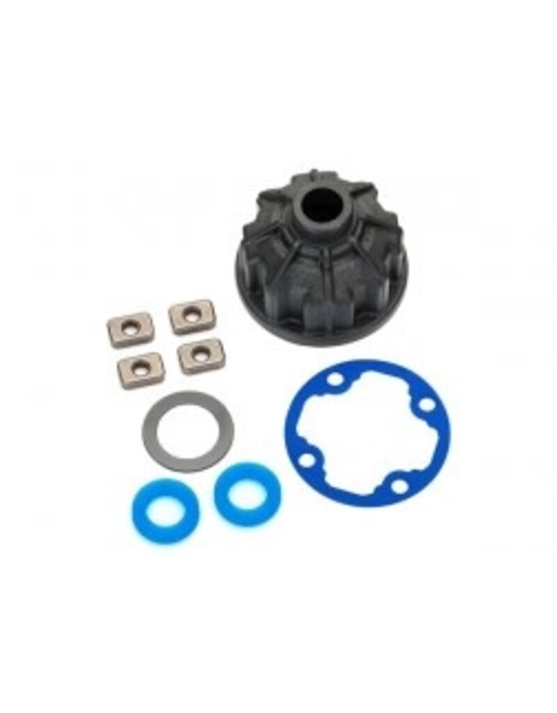 Traxxas 8681 Carrier, differential (heavy duty)/ x-ring gaskets (2)/ ring gear gasket/ spacers (4)/ 12.2x18x0.5 PTFE-coated washer (1)