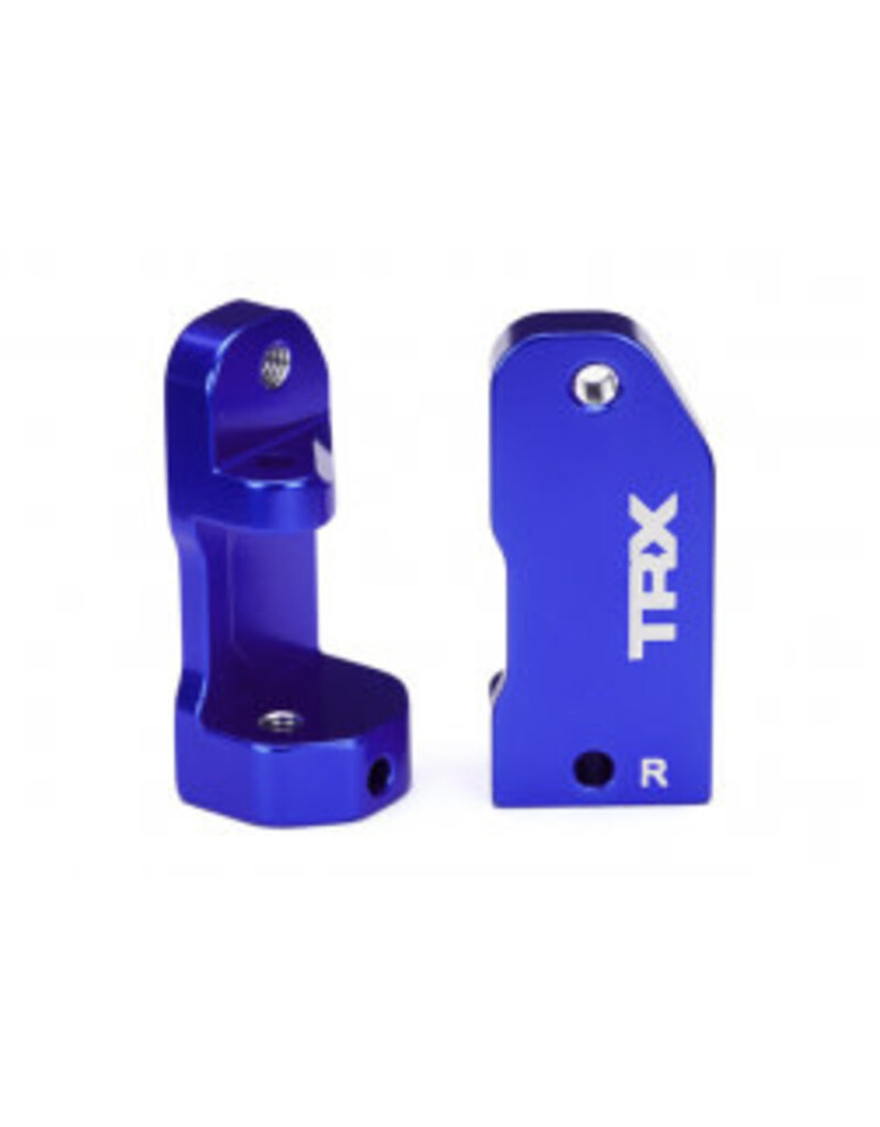 Traxxas 3632a Caster blocks, 30-degree, blue-anodized 6061-T6 aluminum (left & right)/ suspension screw pin (2)