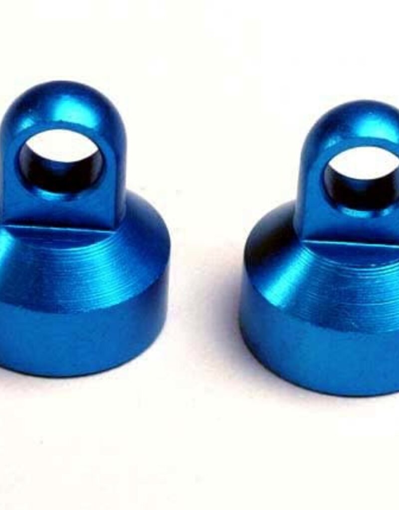 Traxxas 2760 Shock caps, aluminum (2) Blue