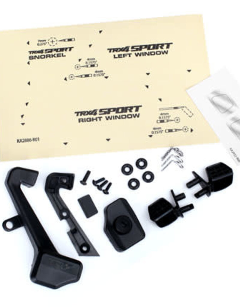 Traxxas 8119 Mirrors, side (left & right)/ snorkel/ mounting hardware (fits #8111 or #8112 body)