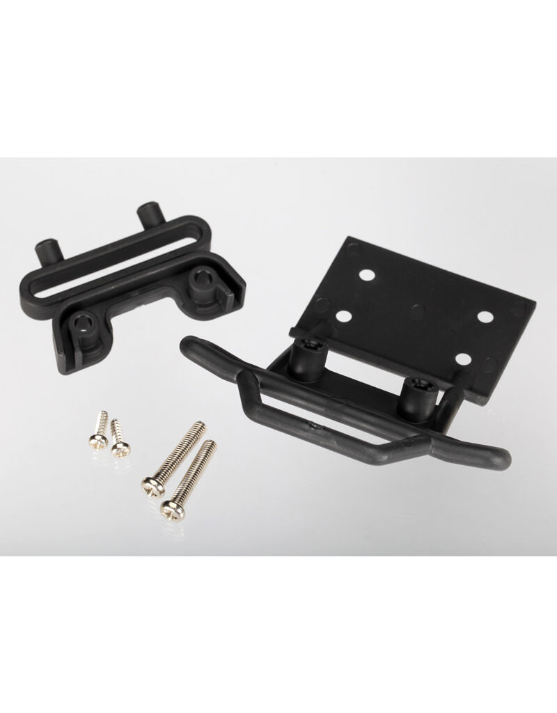Traxxas 3621 Bumper, front / bumper mount, front / 4x23mm RM (2)/ 3x10mm RST (2) (black)