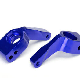 Traxxas 3652a Stub axle carriers, Rustler?/Stampede?/Bandit (2), 6061-T6 aluminum (blue-anodized)/ 5x11mm ball bearings (4)
