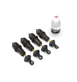 Traxxas 5460x Shocks, GTR hard-anodized, PTFE-coated aluminum bodies with TiN shafts (fully assembled w/o springs) (4)