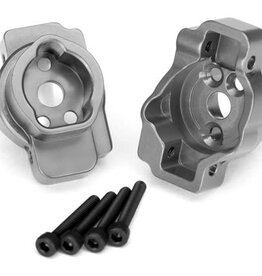 Traxxas 8256A - Portal drive axle mount, rear, 6061-T6 aluminum (charcoal gray-anodized) (left and right)/ 2.5x16 CS (4)