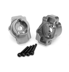 Traxxas 8256A - Portal drive axle mount, rear, 6061-T6 aluminum (charcoal gray-anodized) (left and right)/ 2.5x16 CS (4)