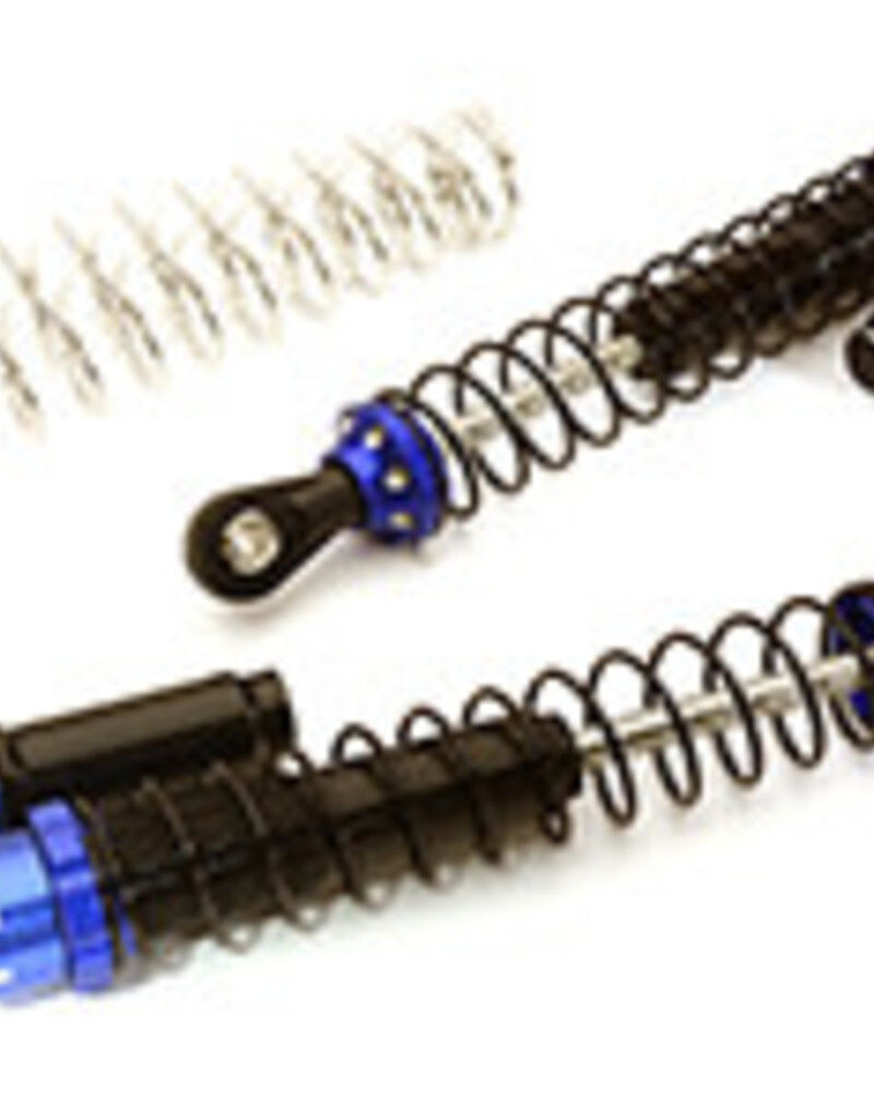 Integy C28951BLUE Billet Machined Piggyback Shock(2) for 1/10 Size Off-Road Scale Crawler (L=90mm)