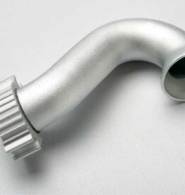 Traxxas 5340 Header, exhaust (tubular aluminum, silver-anodized) (TRX? 2.5, 2.5R, 3.3)