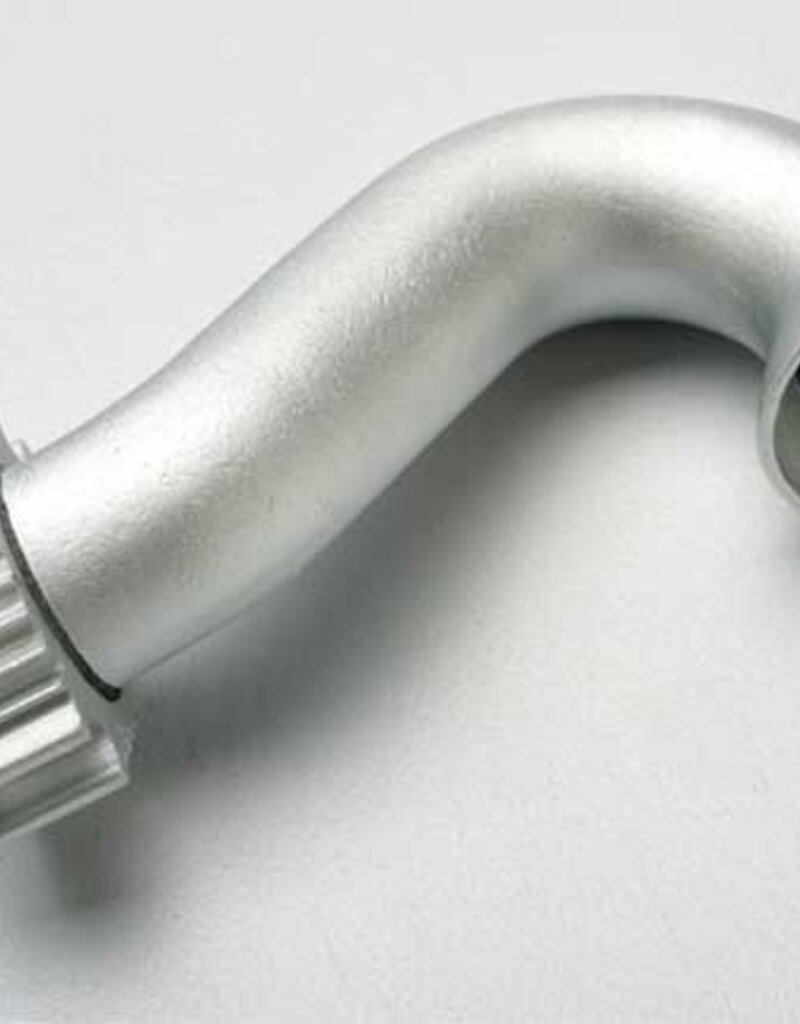 Traxxas 5340 Header, exhaust (tubular aluminum, silver-anodized) (TRX? 2.5, 2.5R, 3.3)