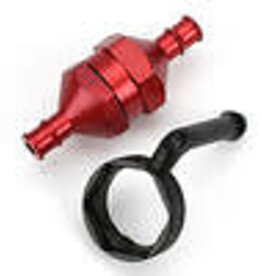 Dubro DUB834	 In-Line Fuel Filter, Red