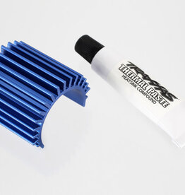 Traxxas 3374 Heat sink, Velineon? 380 brushless motor, aluminum (blue-anodized)