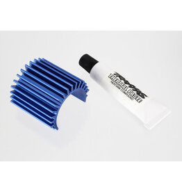 Traxxas 3374 Heat sink, Velineon? 380 brushless motor, aluminum (blue-anodized)