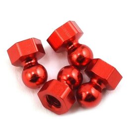 calandra CLN13844 CRC Damper Tube Hex Ball Studs (Red) (4)