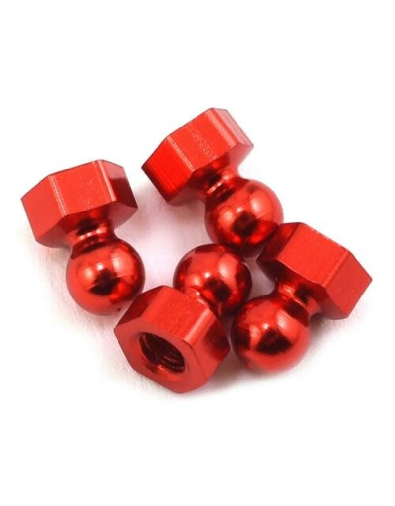calandra CLN13844 CRC Damper Tube Hex Ball Studs (Red) (4)